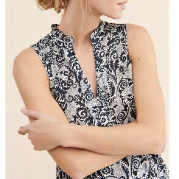 Anthropologie MAEVE Marya Tiered Maxi Dress black and white Paisley Size XS - Picture 3 of 15